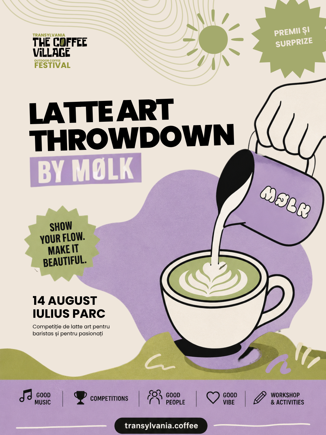 Latte Art Throwdown by MØLK poster — 14 August, Iulius Parc