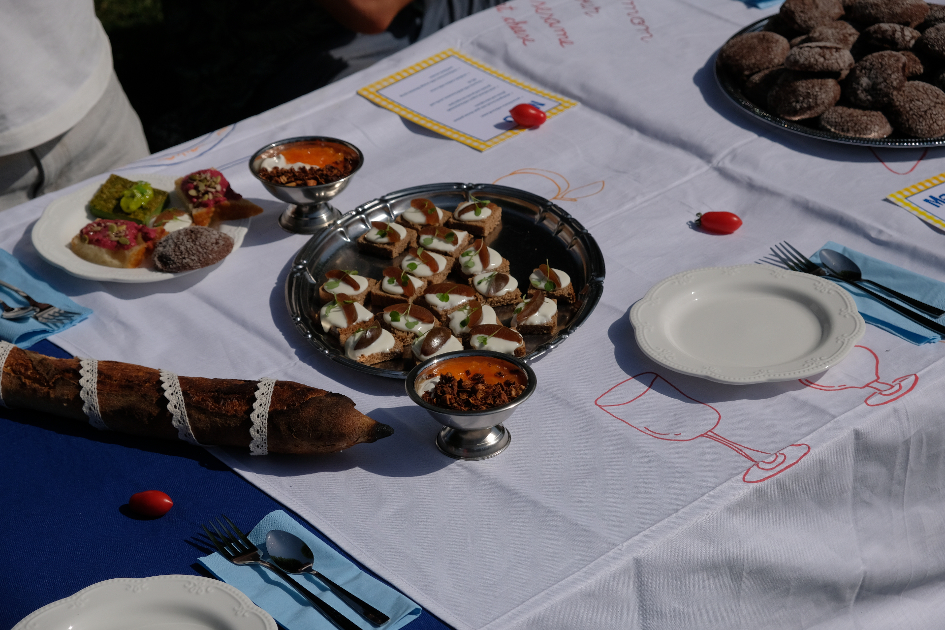 Close-up of the food served during the festival brunch